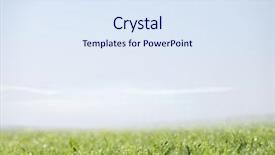  Presentation with green nature - PPT layouts consisting of soft light horizon - green grass and clear sky background and a sky blue colored foreground