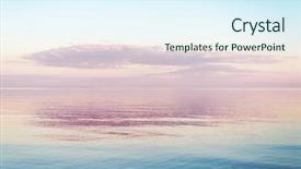  Presentation with color pink - Cool new slides with soft light horizon - pink color sunset over sea backdrop and a sky blue colored foreground