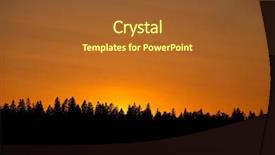  Presentation with glow - Theme enhanced with soft light horizon - sunset glow over the forest background and a  colored foreground