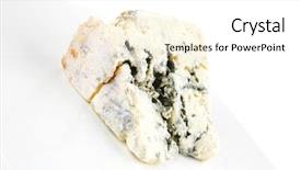  Presentation with white cheese - PPT theme with soft-moldy-gorgonzola-cheese background and a white colored foreground