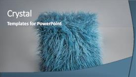  Presentation with light - Slide set enhanced with soft pillow on light background background and a ocean colored foreground