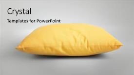  Presentation with light - Beautiful presentation design featuring soft pillow on light background backdrop and a light gray colored foreground