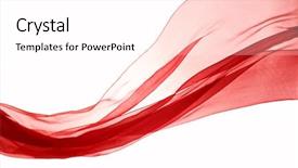  Presentation with wave - Presentation theme featuring soft red chiffon with curve background and a white colored foreground