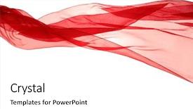  Presentation with wave - Cool new slides with soft red chiffon with curve backdrop and a white colored foreground