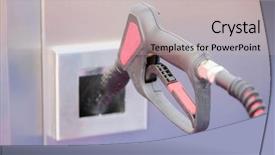  Presentation with car wash - Beautiful presentation featuring soft robot - automatic car wash equipment backdrop and a soft green colored foreground