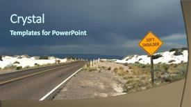  Presentation with freeway - Beautiful presentation featuring soft shoulder road sign backdrop and a  colored foreground