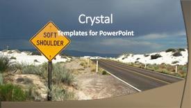  Presentation with freeway - Amazing slide set having soft shoulder sign backdrop and a  colored foreground