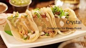  Presentation with tacos - Audience pleasing PPT layouts consisting of soft simple - authentic mexican barbacoa carnitas backdrop and a gold colored foreground
