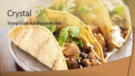  Presentation with tacos - Colorful slide set enhanced with soft simple - authentic mexican tacos in yellow backdrop and a yellow colored foreground