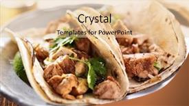  Presentation with tacos - Cool new slide deck with soft simple - authentic mexican tacos with chicken backdrop and a lemonade colored foreground
