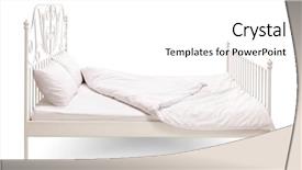  Presentation with belt bed - Presentation theme having soft simple - bed isolated on white background background and a white colored foreground