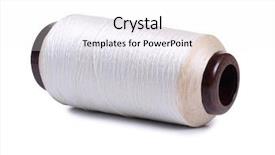  Presentation with thread - Slide set featuring soft simple - big thread spools on white background and a white colored foreground