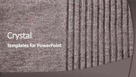  Presentation with knitting needles and wool - Amazing PPT theme having soft simple - knitting wool texture background backdrop and a gray colored foreground