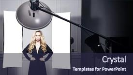  Presentation with glamour - PPT theme consisting of soft skills - beautiful and attractive model background and a wine colored foreground