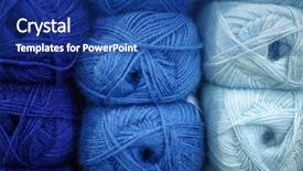  Presentation with yarn - Cool new slide deck with soft skills - colorful knitting yarn closeup backdrop and a ocean colored foreground