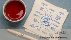  Presentation with career development - Presentation consisting of soft-skills-infographics-or-mind background and a soft green colored foreground