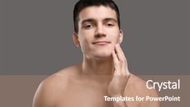  Presentation with skin - PPT theme consisting of soft skin after shaving background and a coral colored foreground