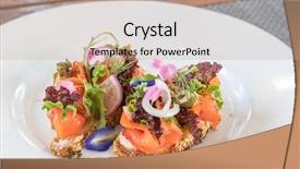  Presentation with salmon - Amazing PPT theme having soft starter - canapes with smoked salmon backdrop and a coral colored foreground