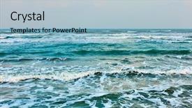  Presentation with horizon - Presentation theme consisting of soft surf and sea horizon background and a light blue colored foreground