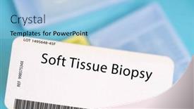  Presentation with tissue - Presentation theme consisting of soft-tissue-biopsy background and a light blue colored foreground