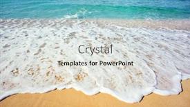  Presentation with wave - Beautiful presentation featuring soft-wave-of-the-sea backdrop and a light gray colored foreground