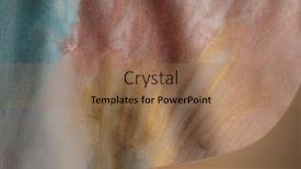  Presentation with abstract gold - Presentation having soft-wet-watercolor-paper-texture background and a coral colored foreground