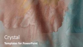  Presentation with abstract watercolor - Presentation theme with soft-wet-watercolor-paper-texture background and a coral colored foreground