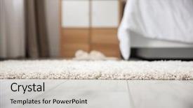  Presentation with floor care and cleaning services - Theme having soft white carpet on floor background and a light gray colored foreground