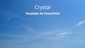  Presentation with blue sky - Audience pleasing presentation design consisting of soft-white-clouds-against-blue backdrop and a  colored foreground