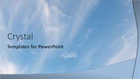  Presentation with sky blue - Amazing PPT theme having soft-white-clouds-against-blue backdrop and a  colored foreground