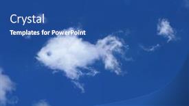  Presentation with cloud - PPT theme featuring soft-wispy-fish-shaped-cloud background and a ocean colored foreground