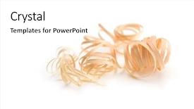  Presentation with shaving - Cool new slides with soft wood shavings isolated backdrop and a white colored foreground