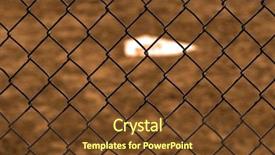  Presentation with baseball field - Presentation with softball field - baseball home plae and backstop background and a tawny brown colored foreground