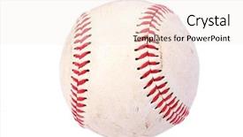  Presentation with softball - Slide deck consisting of softball field - baseball background and a sky blue colored foreground