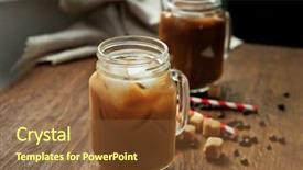  Presentation with milk - PPT theme consisting of  background and a  colored foreground