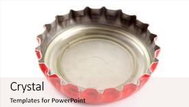  Presentation with soft drink - Cool new PPT theme with soft drink cans - photo of bottle cap backdrop and a lemonade colored foreground