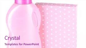  Presentation with clothes washing powder - Beautiful PPT layouts featuring softener dryer and washing powder for children clothes isolated on white backdrop and a pink colored foreground