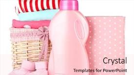  Presentation with clothes washing powder - Slide set consisting of softener dryer and washing powder background and a lemonade colored foreground