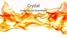  Presentation with flames - Colorful PPT layouts enhanced with softpower - fire flames isolated on white backdrop and a white colored foreground