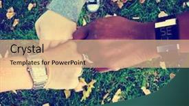  Presentation with diversity hands - Presentation design having softpower - hands representing diversity done background and a coral colored foreground