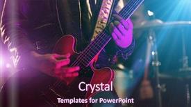  Presentation with stage - Cool new slide deck with softpower - man is playing guitar backdrop and a wine colored foreground