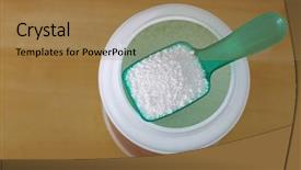  Presentation with green grass artificial top - Amazing slide set having softpower - top view of green laundry backdrop and a coral colored foreground