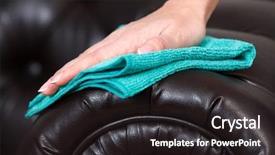  Presentation with close up shot - Theme enhanced with softservices - closeup shot of female hand background and a dark gray colored foreground