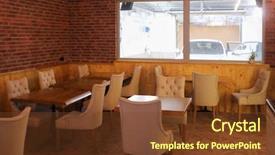  Presentation with car wash - Slides having softservices - empty cafe with brick walls background and a tawny brown colored foreground