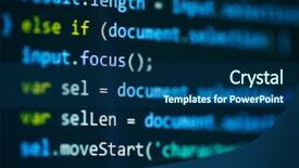  Presentation with java programming - Cool new PPT theme with software computer programming code backdrop and a ocean colored foreground