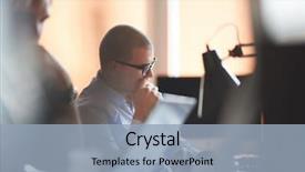  Presentation with developer - Colorful theme enhanced with software developer working on computer backdrop and a light blue colored foreground