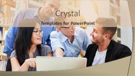  Presentation with computer software - Amazing presentation design having software-developers-in-business-startup backdrop and a lemonade colored foreground