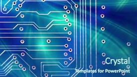  Presentation with high technology - PPT theme having software engineer - high technology - computer electronics background and a ocean colored foreground