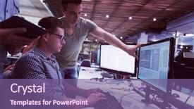  Presentation with problem solution - PPT layouts having software help desk - startup business people group working background and a  colored foreground