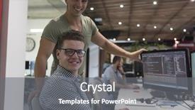  Presentation with problem solution - Amazing theme having software help desk - startup business people group working backdrop and a gray colored foreground